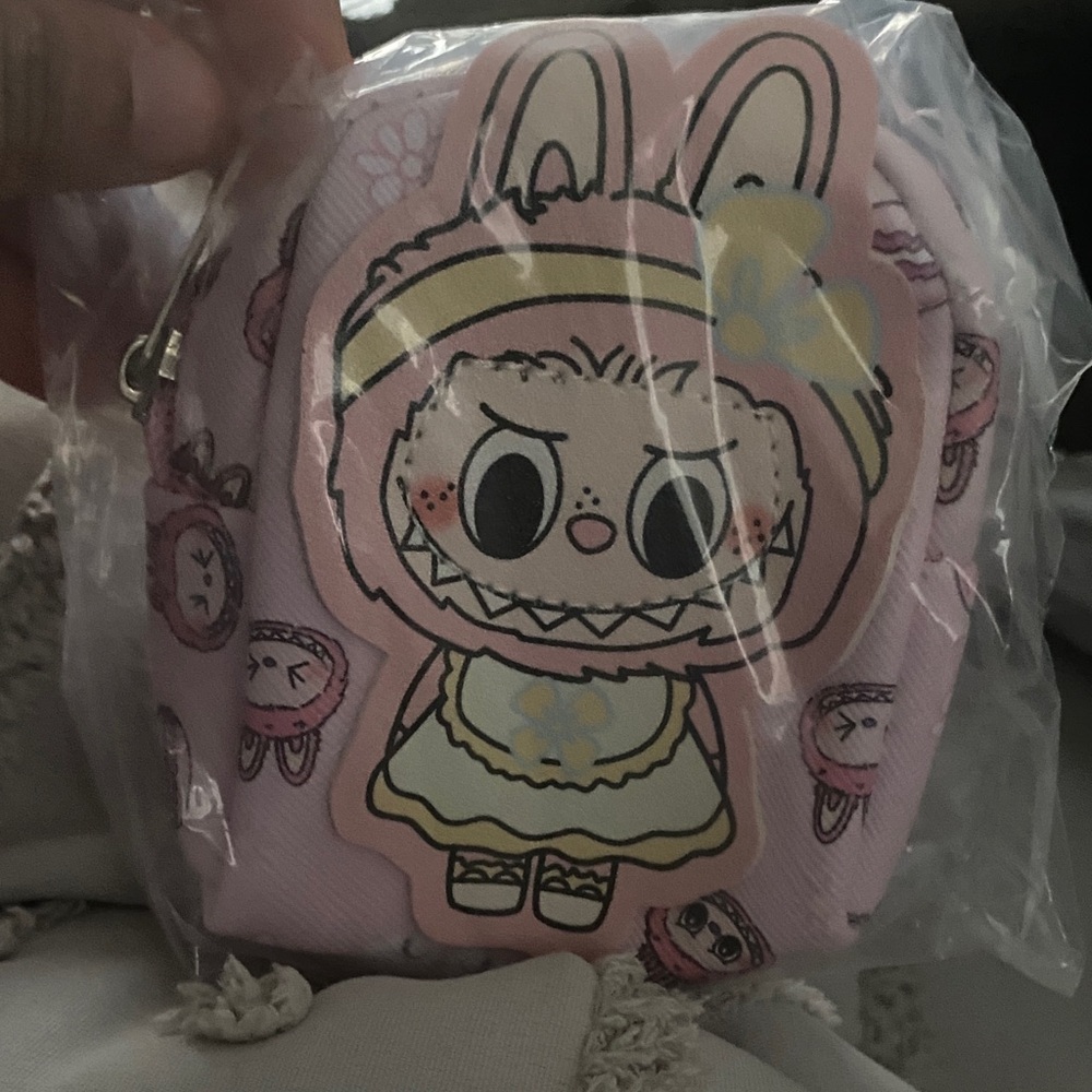 Pink Cartoon Character Mini Wallet